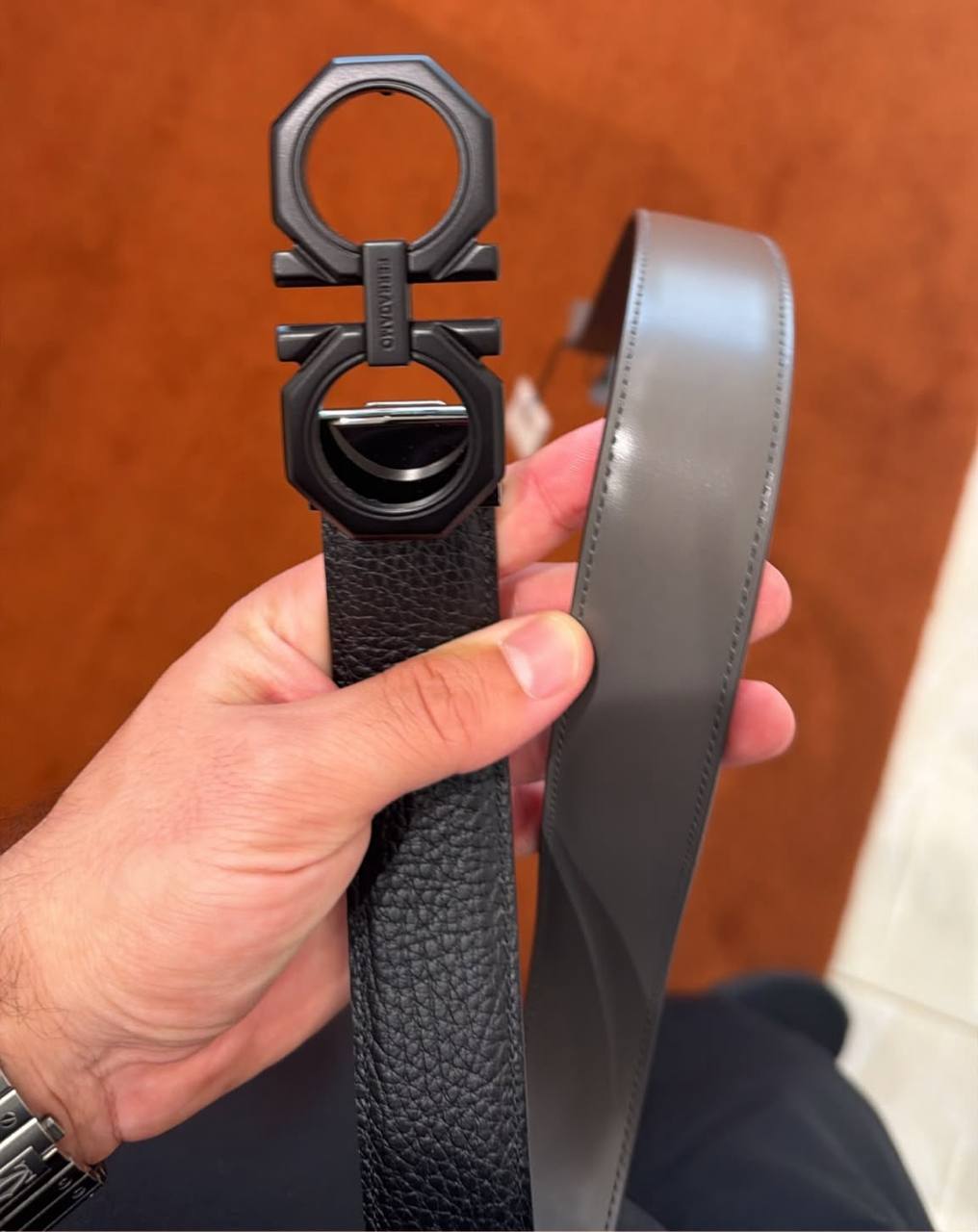 Men's Ferragamo Leather Belts