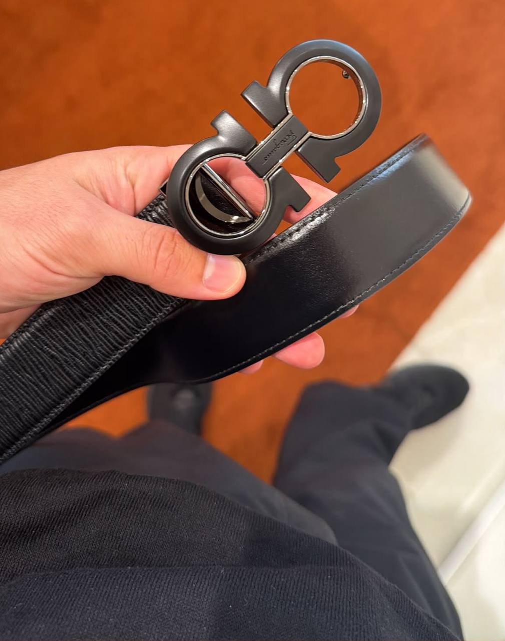 Men's Ferragamo Leather Belts