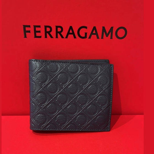 Ferragamo Gancini Embossed Leather Wallet