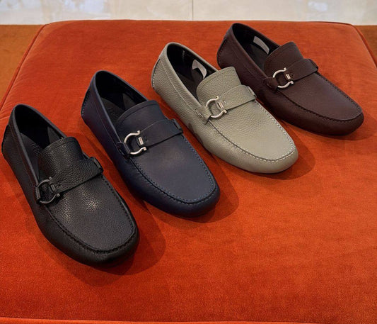 Ferragamo Leather Driving Loafers