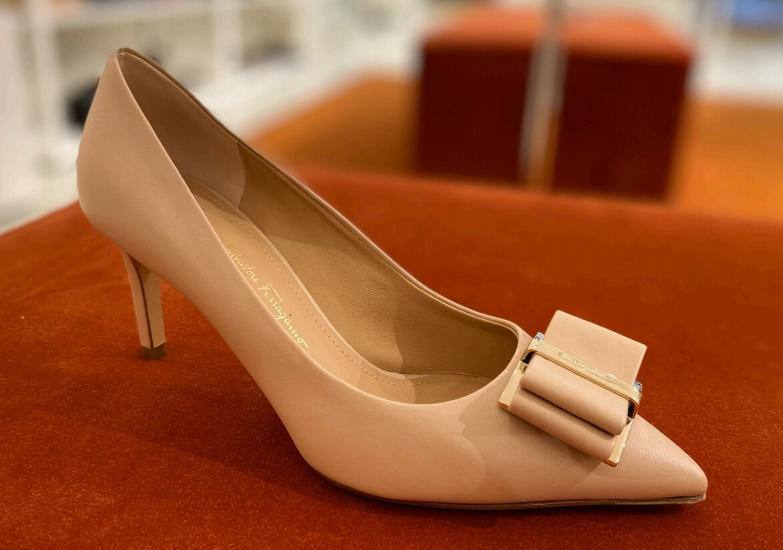 Ferragamo Patent Leather Vara Bow Pumps