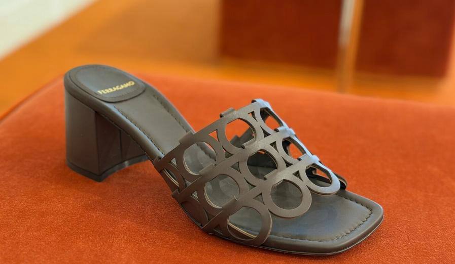 Ferragamo Leather Signature Gancini Motif Collection