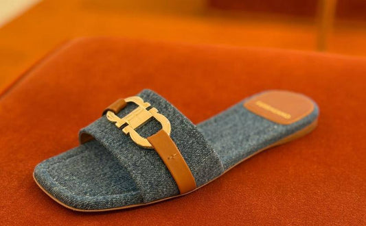 Ferragamo Gancini Slide Sandals