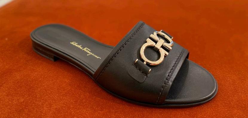 Ferragamo Gancini Slide Sandals