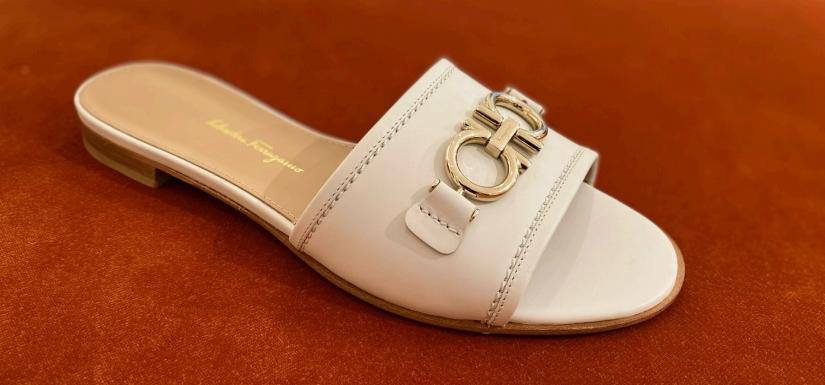 Ferragamo Gancini Slide Sandals