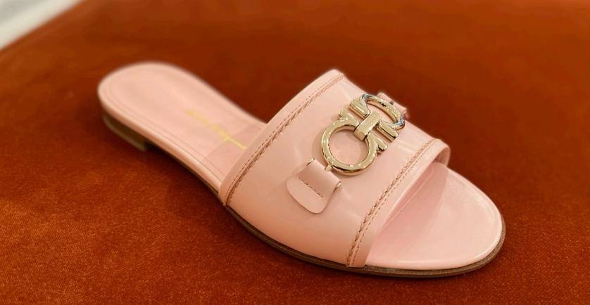 Ferragamo Gancini Slide Sandals