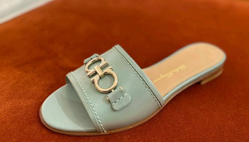 Ferragamo Gancini Slide Sandals
