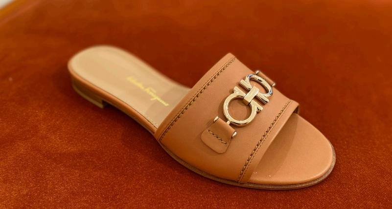 Ferragamo Gancini Slide Sandals