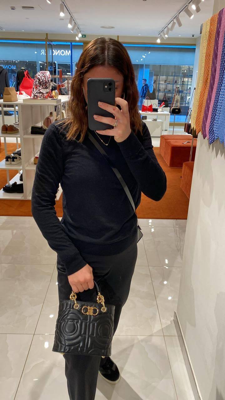 Ferragamo Studio Bucket Bag with Gancini Detailing