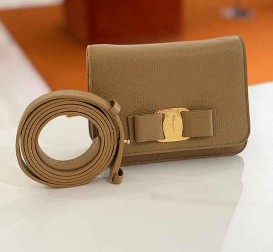 Ferragamo Vara Leather Belt Bag