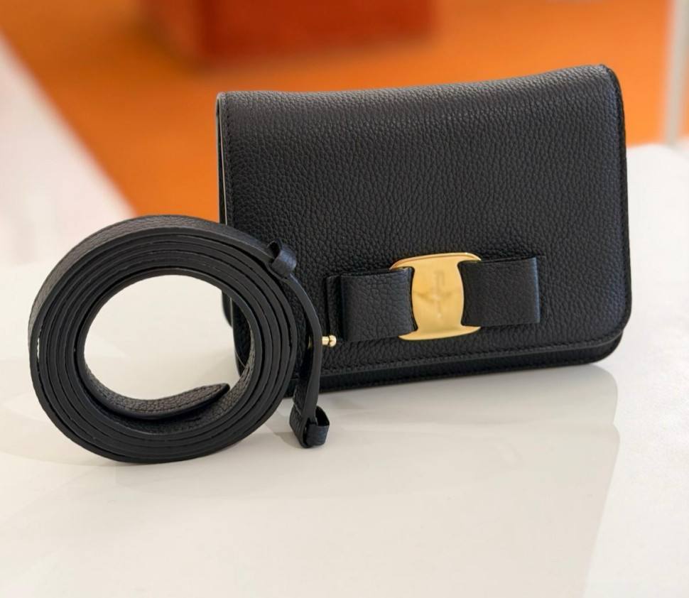 Ferragamo Vara Leather Belt Bag