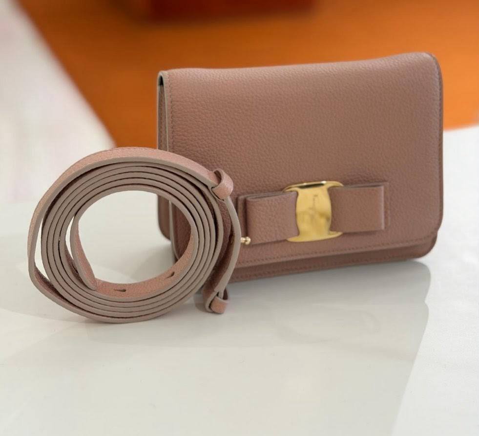 Ferragamo Vara Leather Belt Bag