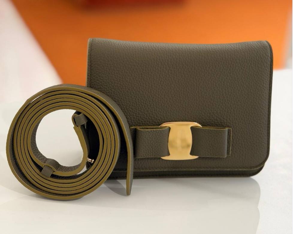 Ferragamo Vara Leather Belt Bag